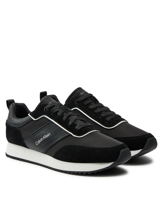 Tenis Negro Low Top Lace Up Para Hombre