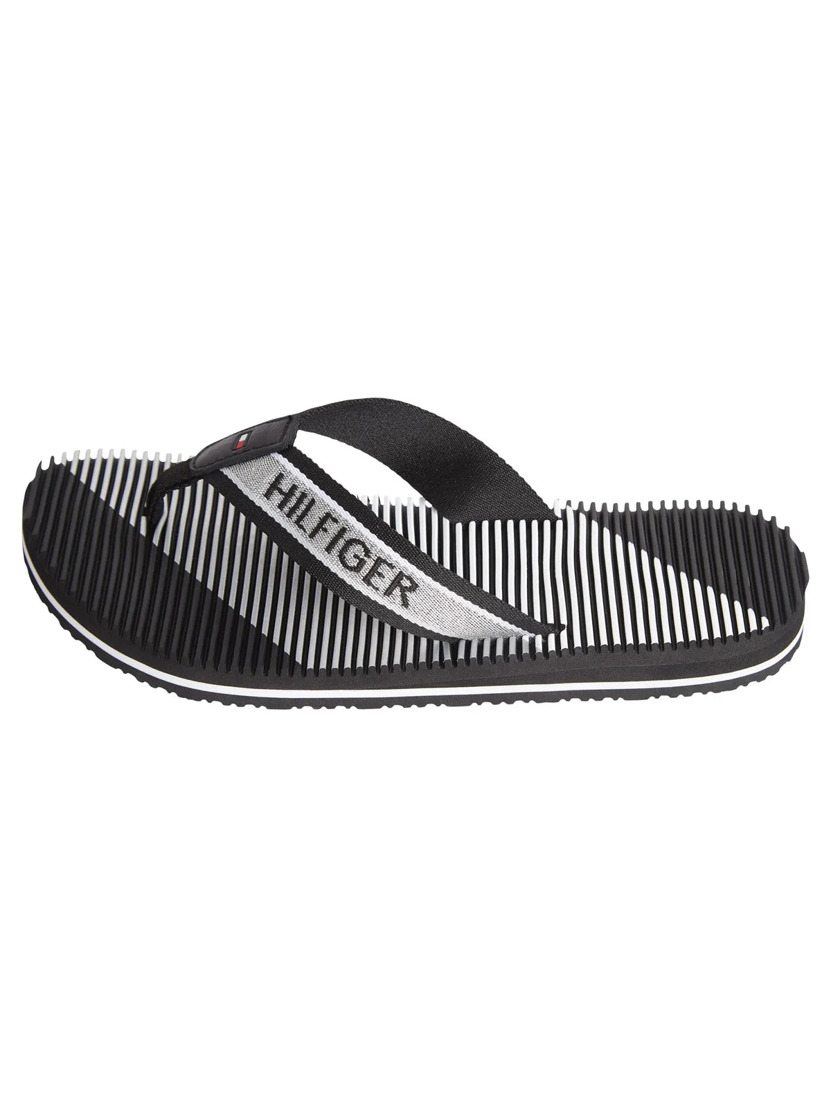 tommy hilfiger sandalia negro con logo