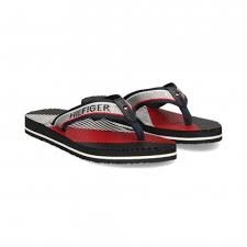 tommy hilfiger sandalia azul con logo